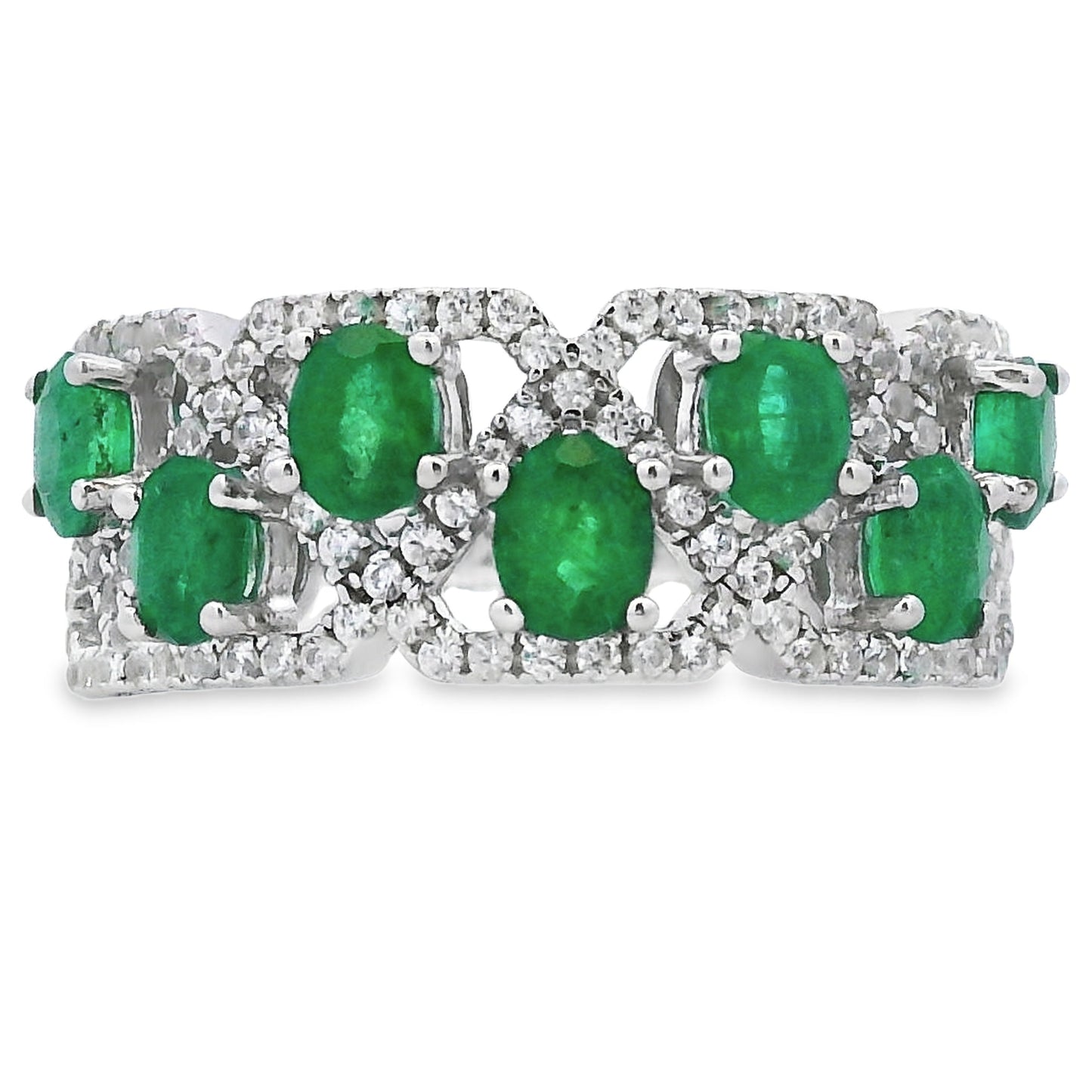 Natural 1.82ct Emerald Zircon Ring Sterling Silver Bids.com