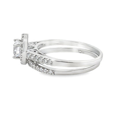 Natural Cubic Zirconia CZ SS Bridal Sterling Silver Bids.com