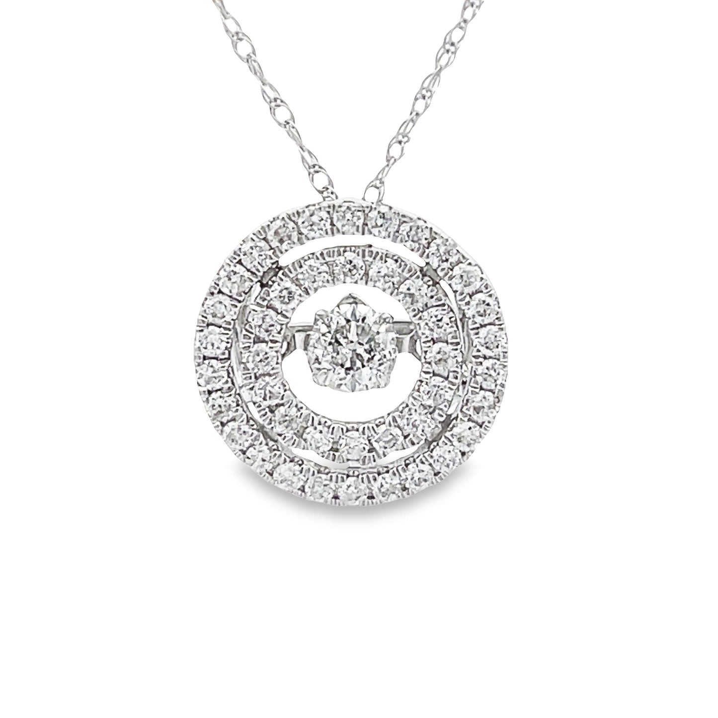 Genuine .50ct Diamond Fashion Pendants 10KT White Gold Bids.com