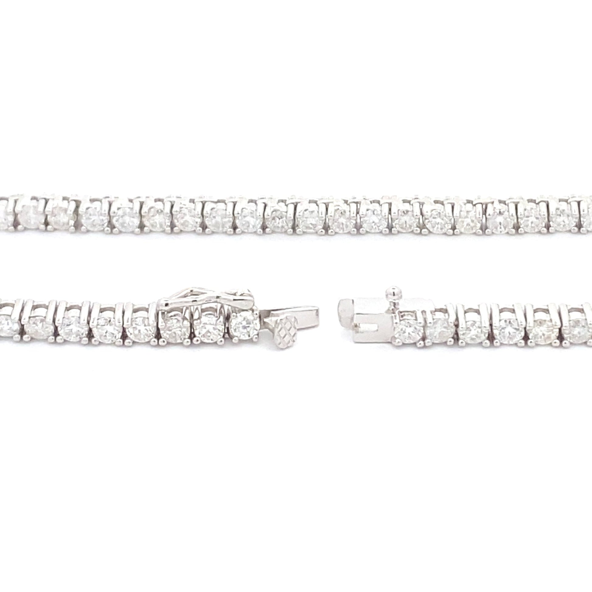 6.85ct Moissanite Tennis Necklace Sterling Silver Bids.com