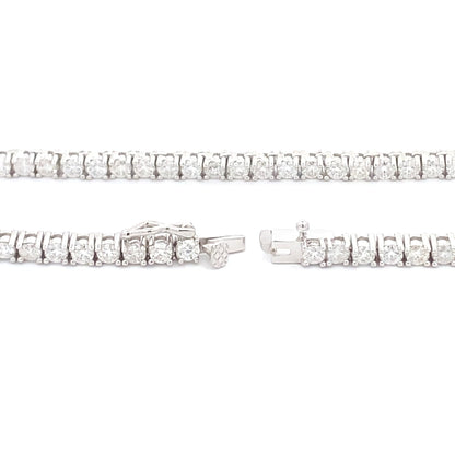 6.85ct Moissanite Tennis Necklace Sterling Silver Bids.com