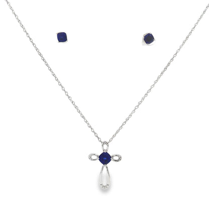 Genuine Created Sapphire Jewelry sets Sterling Silver Bids.com