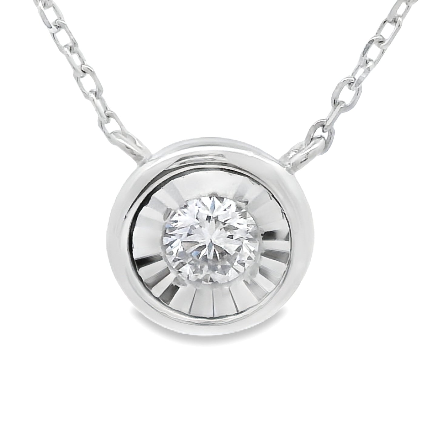 Natural .25ct Lab Grown Diamond Pendant Sterling Silver Bids.com