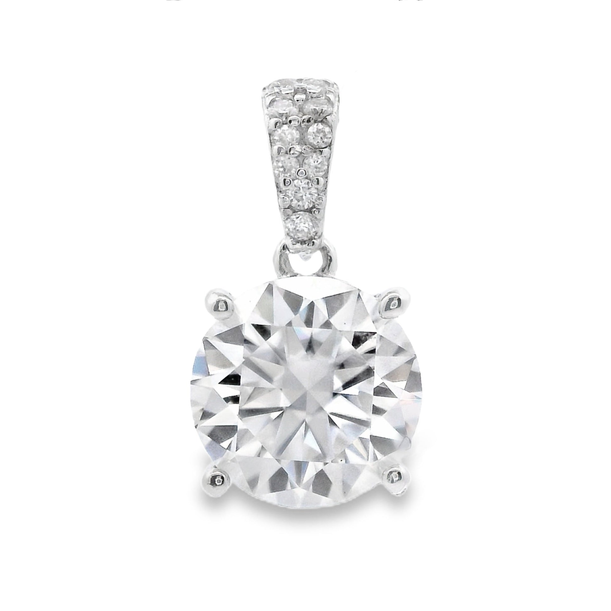 Natural 3.00ct Moissanite Pendant Sterling Silver Bids.com