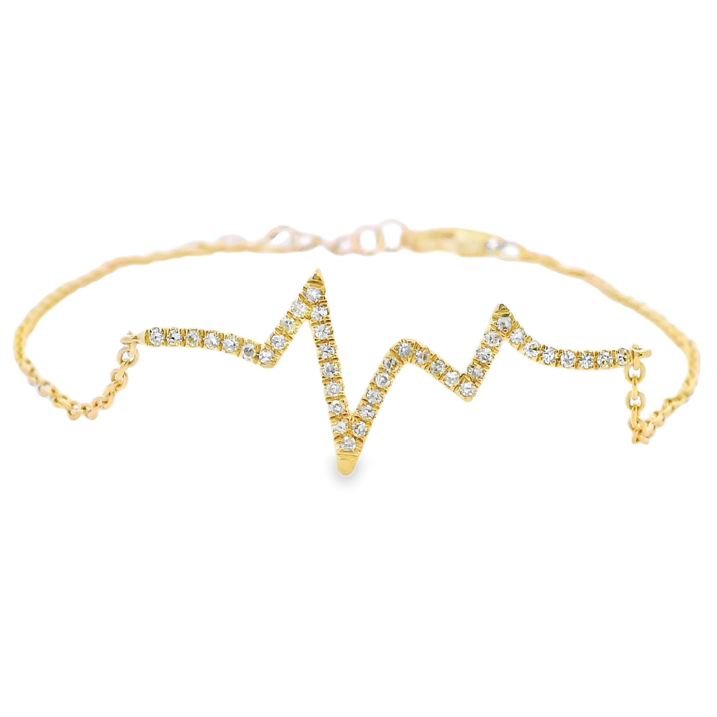 Genuine .10ct Diamond Bracelet 14KT Yellow Gold Bids.com