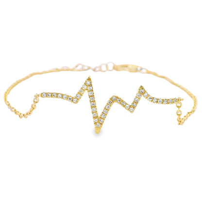 Genuine .10ct Diamond Bracelet 14KT Yellow Gold Bids.com