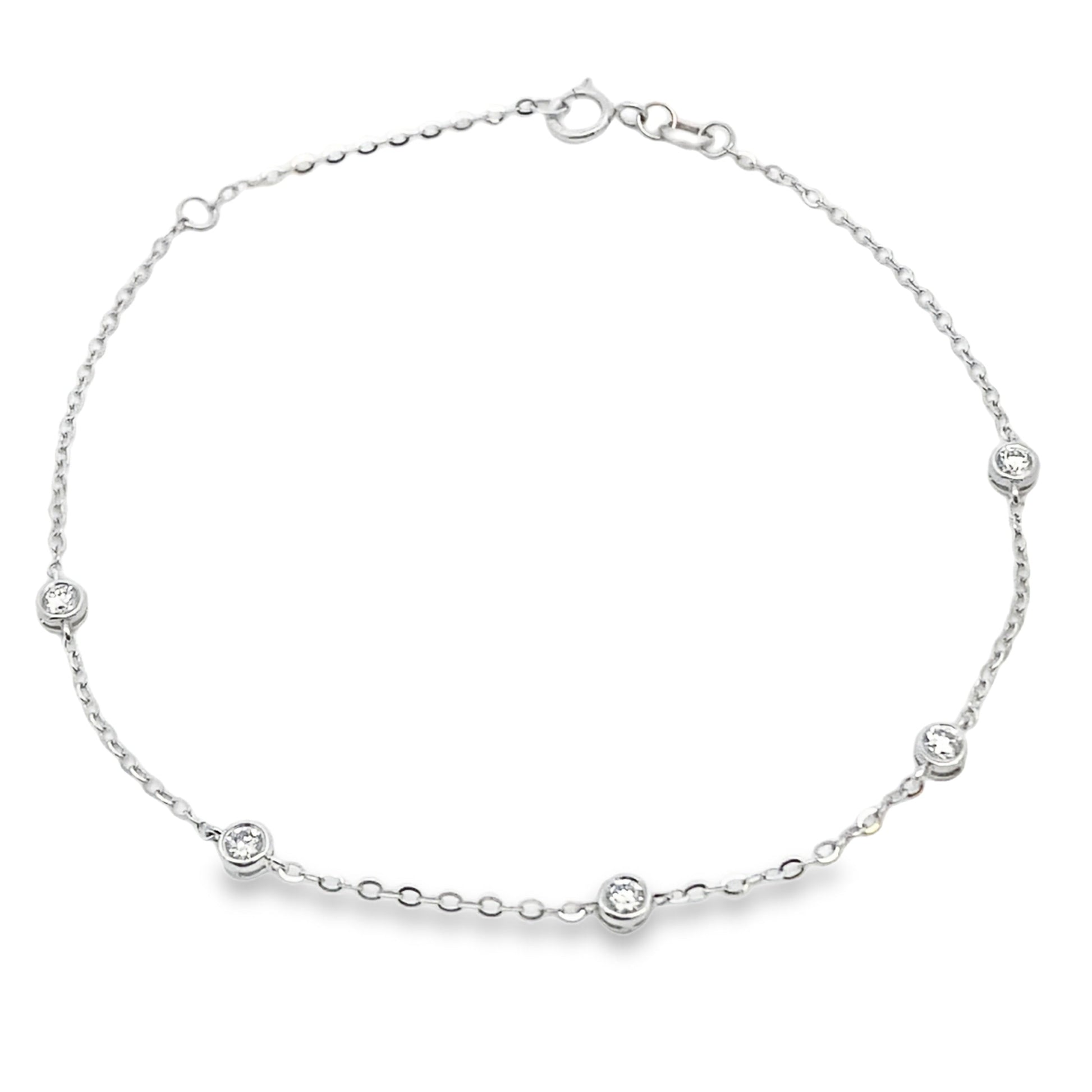 .38ct Lab Grown Diamond Bracelet 14KT White Gold Bids.com
