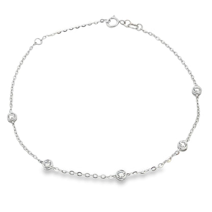 .38ct Lab Grown Diamond Bracelet 14KT White Gold Bids.com