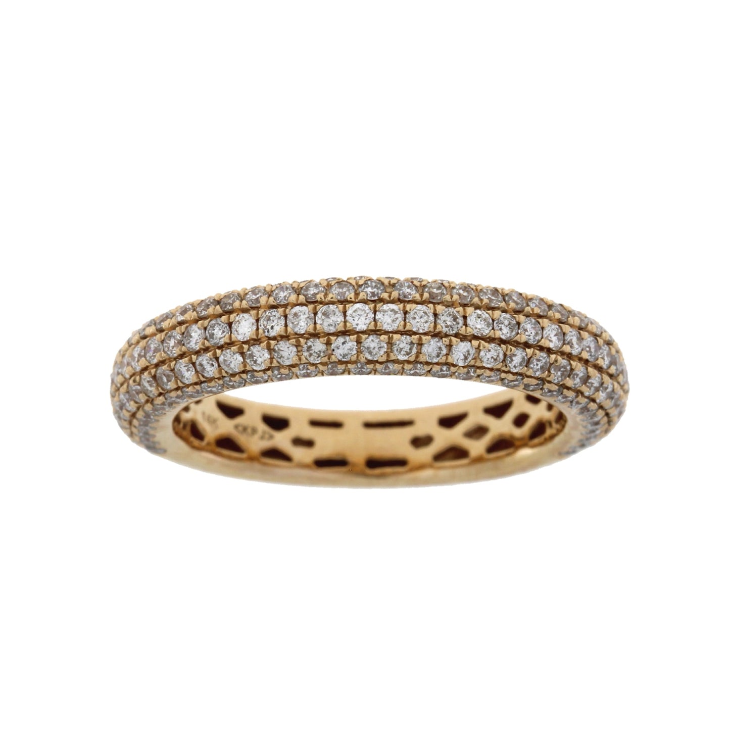 Genuine 1.00ct Diamond Wedding Band Ring 14KT Rose Gold Bids.com