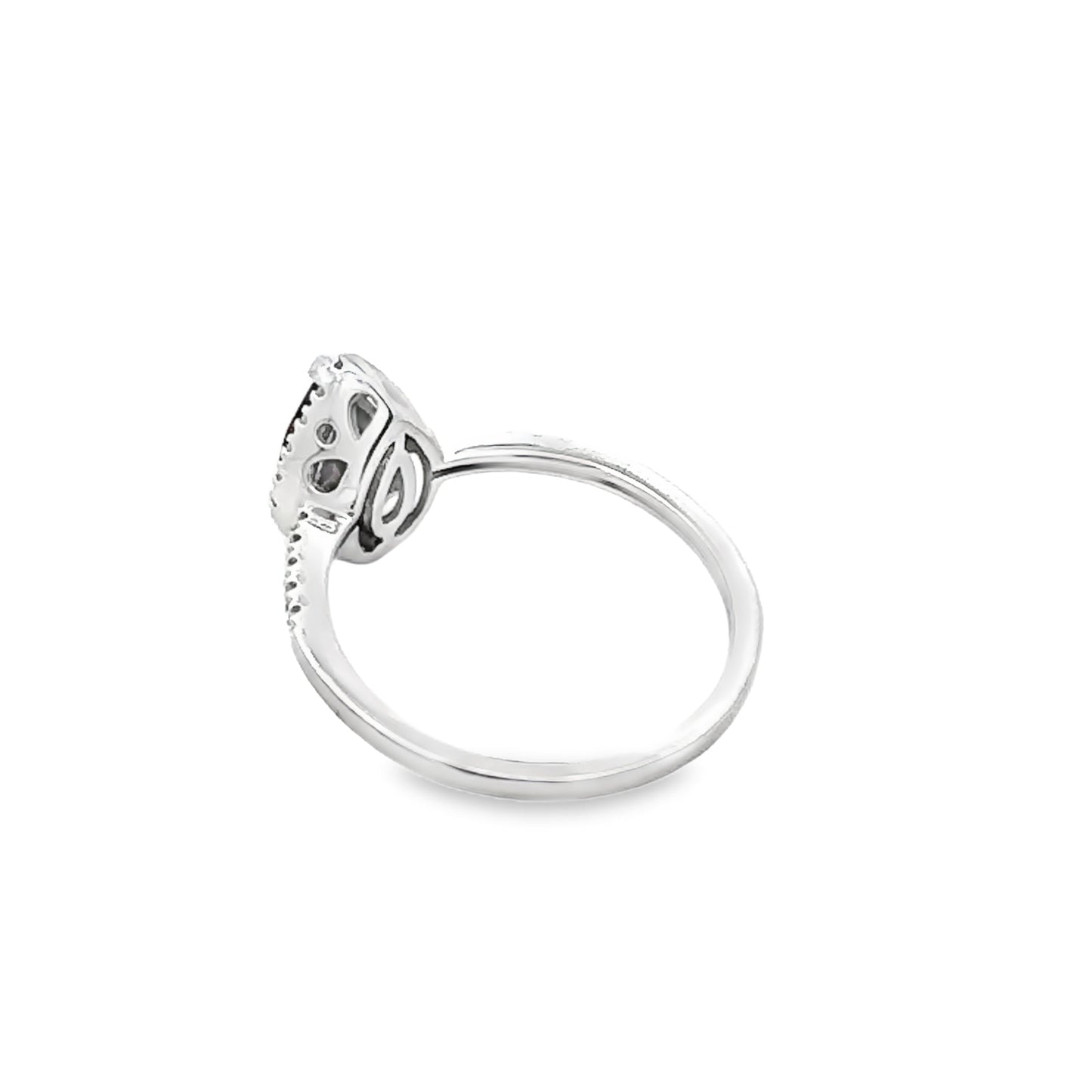 Natural 1.28ct Garnet Diamond Ring 14KT White Gold Bids.com