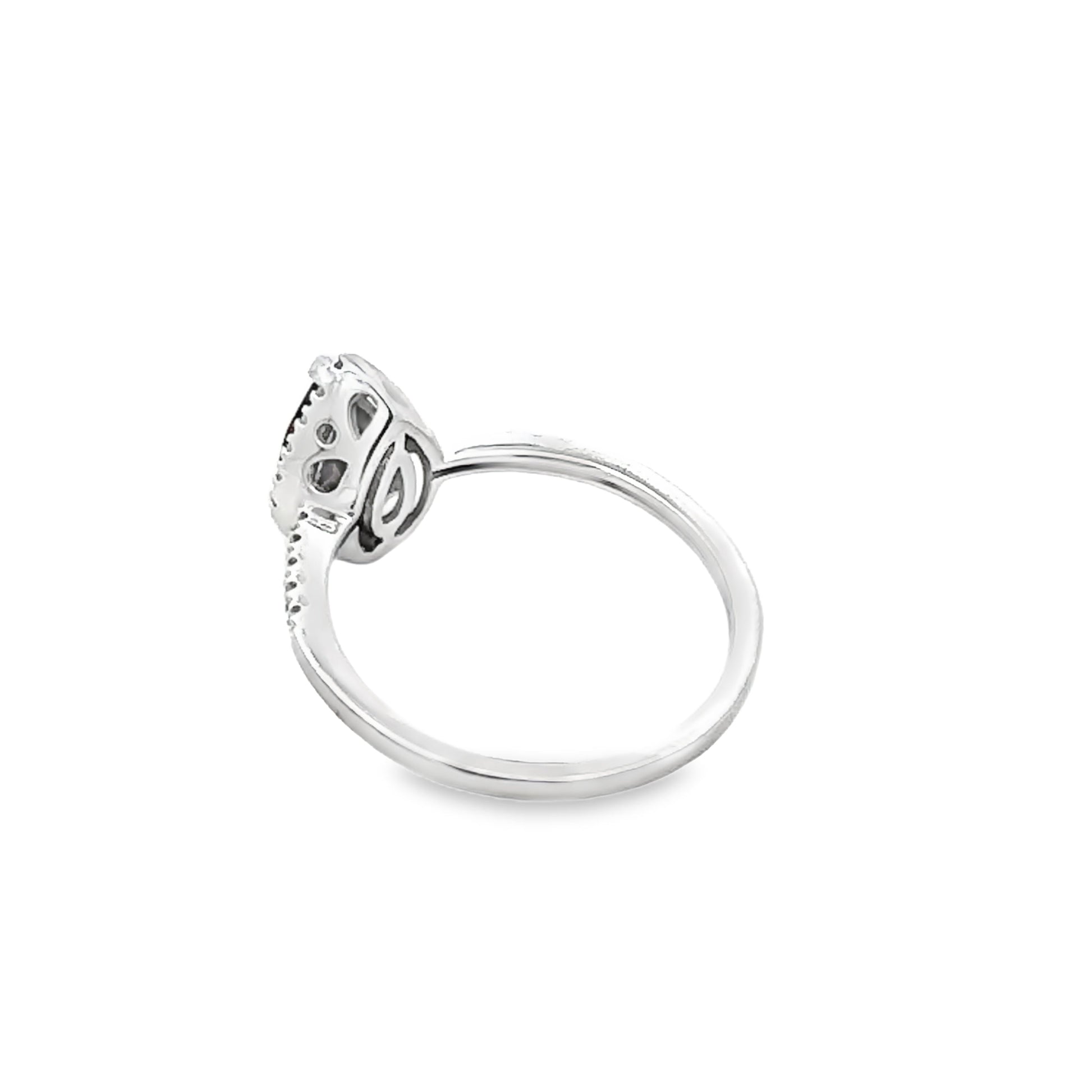 Natural 1.28ct Garnet Diamond Ring 14KT White Gold Bids.com