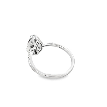 Natural 1.28ct Garnet Diamond Ring 14KT White Gold Bids.com