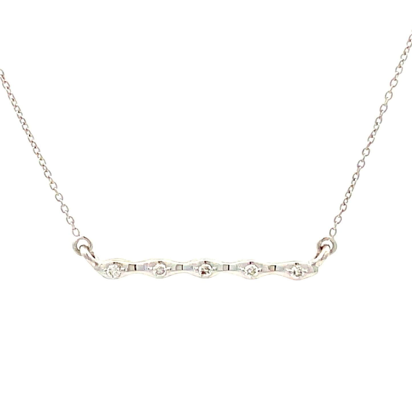Genuine .05ct Diamond Fashion Pendants 14KT White Gold Bids.com