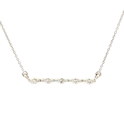 Genuine .05ct Diamond Fashion Pendants 14KT White Gold Bids.com