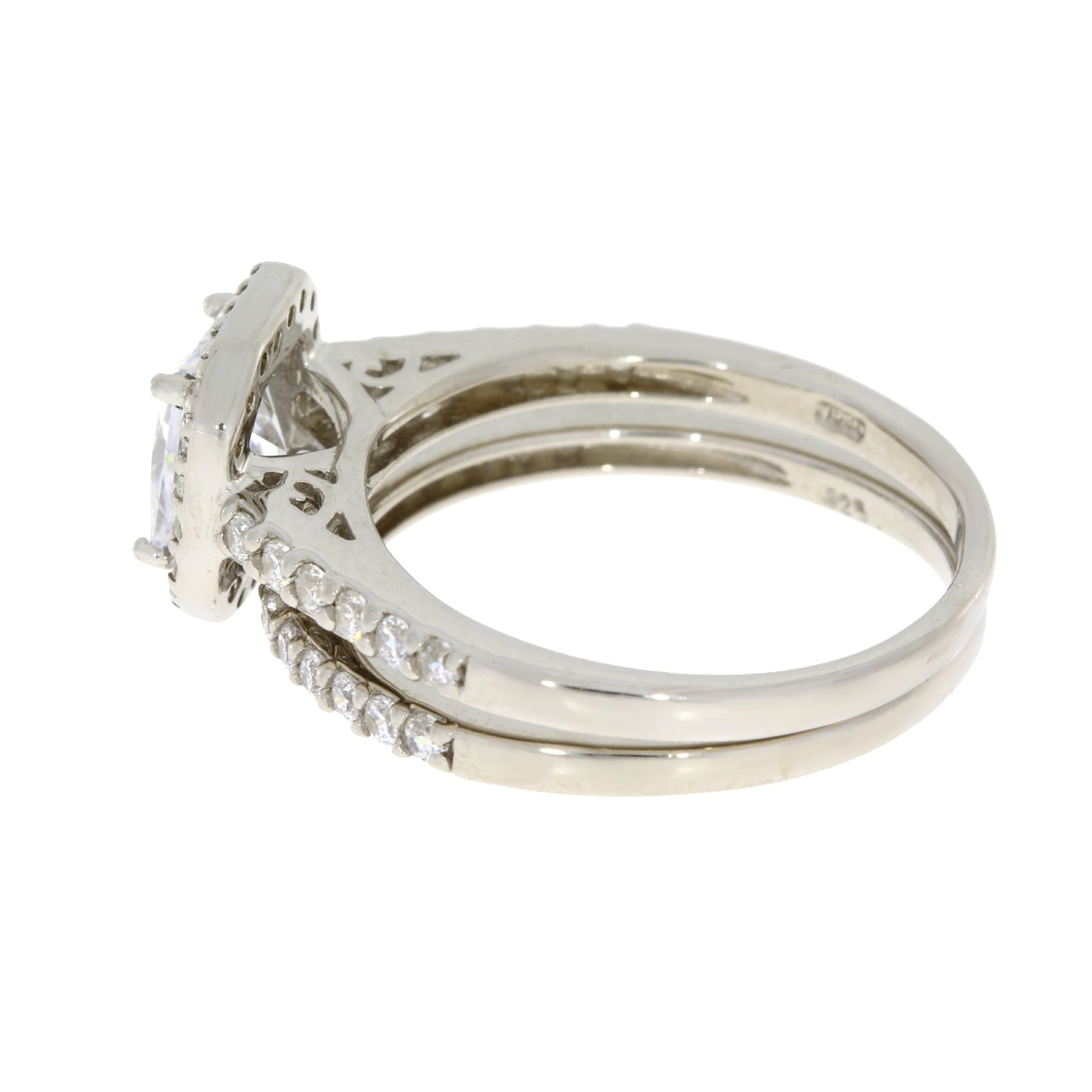 Natural Cubic Zirconia CZ SS Bridal Sterling Silver Bids.com