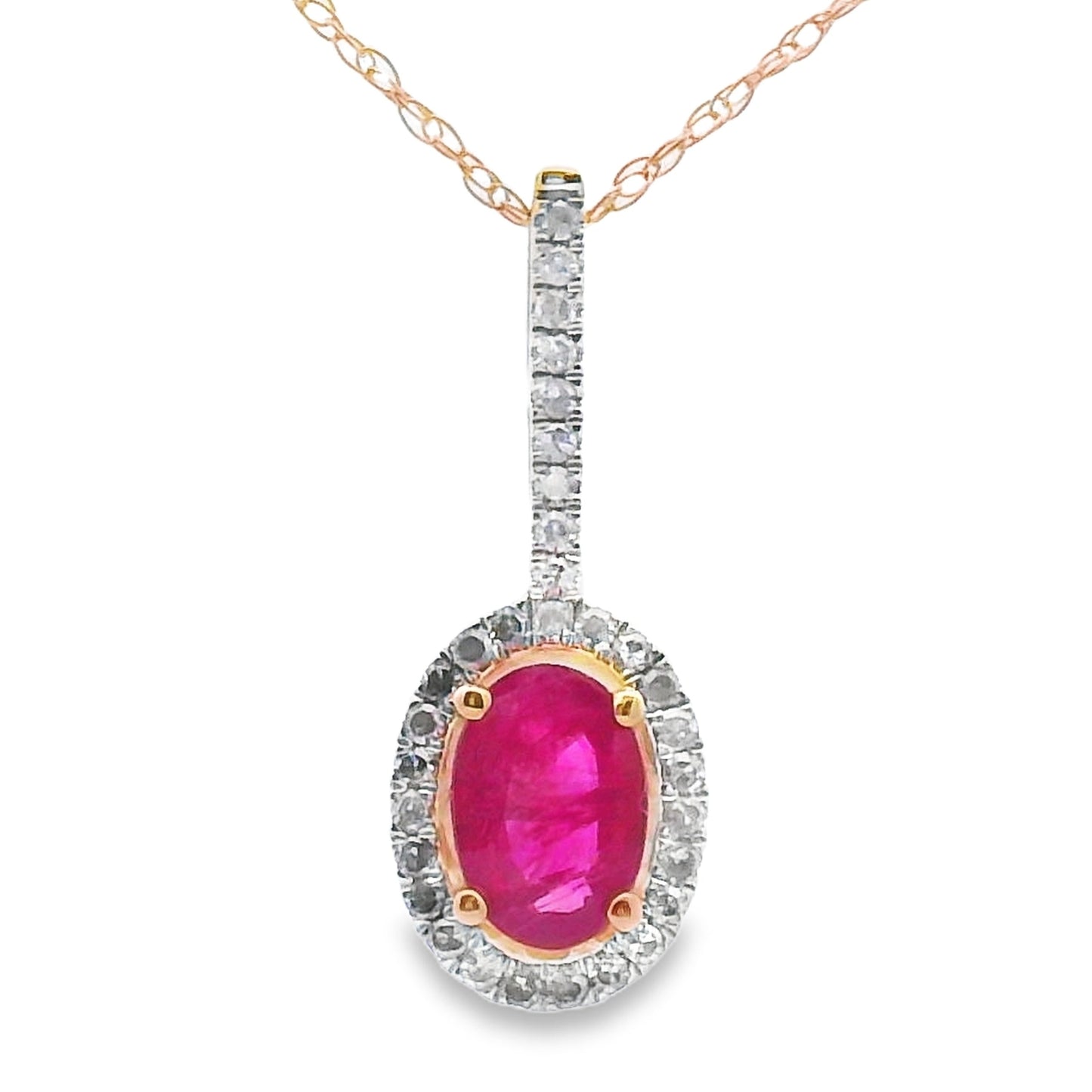 .61ct Ruby Diamond Fashion Pendants 10KT Yellow Gold Bids.com