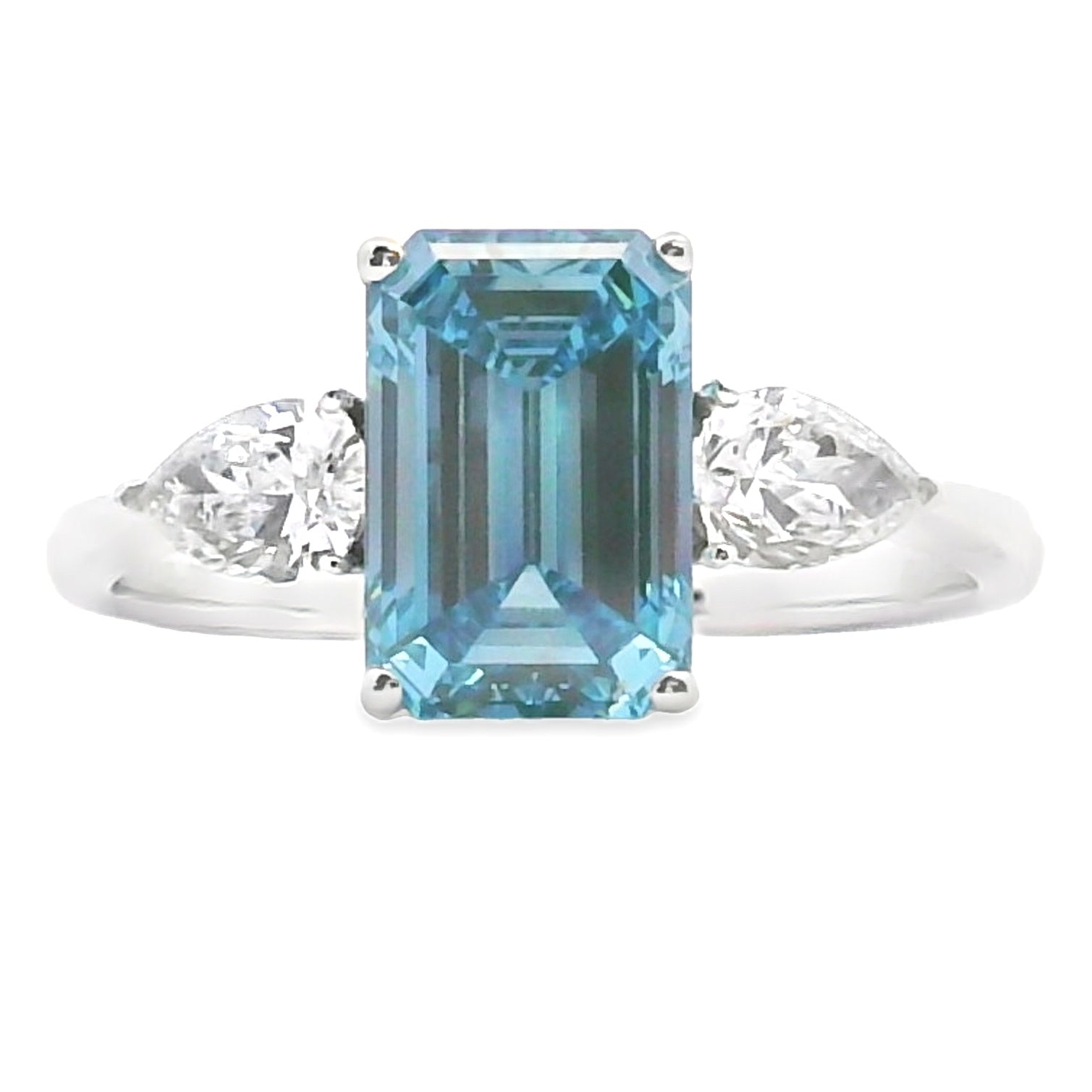 2.50ct Lab Grown Diamond Eng Only 14KT White Gold Bids.com