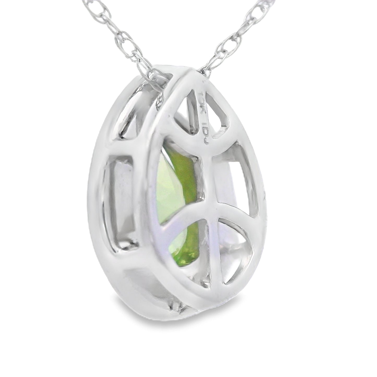 .47ct Peridot Diamond Fashion Pendants 10KT White Gold Bids.com