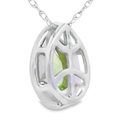 .47ct Peridot Diamond Fashion Pendants 10KT White Gold Bids.com