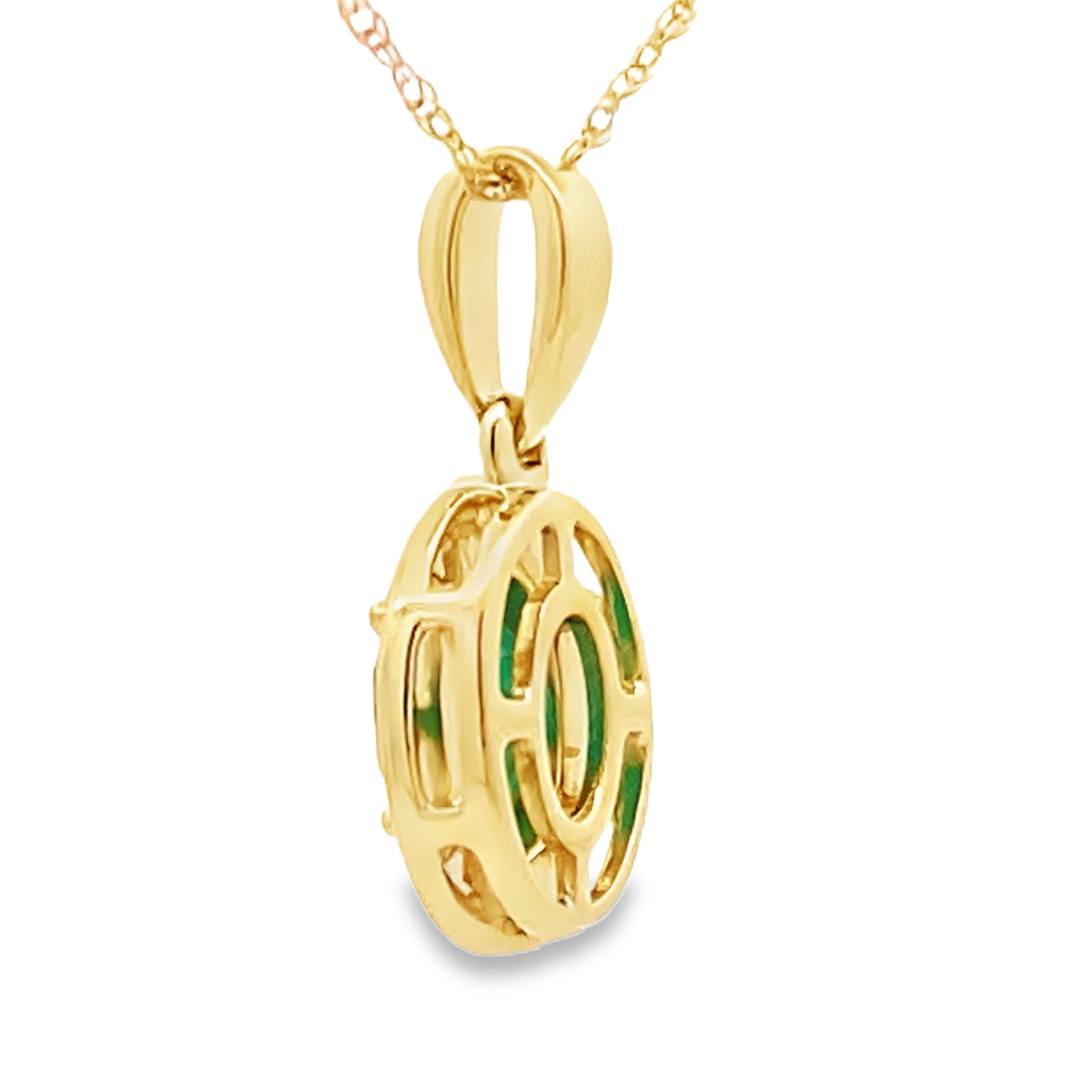 Chalcedony Diamond Fashion Pendants 10KT Yellow Gold Bids.com