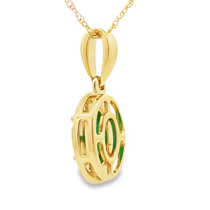 Chalcedony Diamond Fashion Pendants 10KT Yellow Gold Bids.com