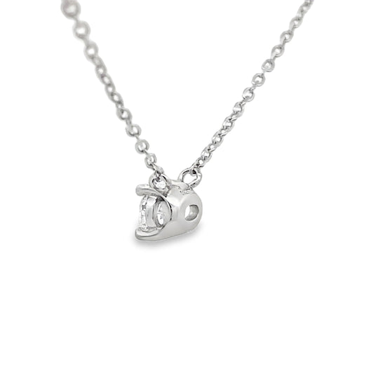 Genuine .50ct Lab Grown Diamond Pendant Sterling Silver Bids.com