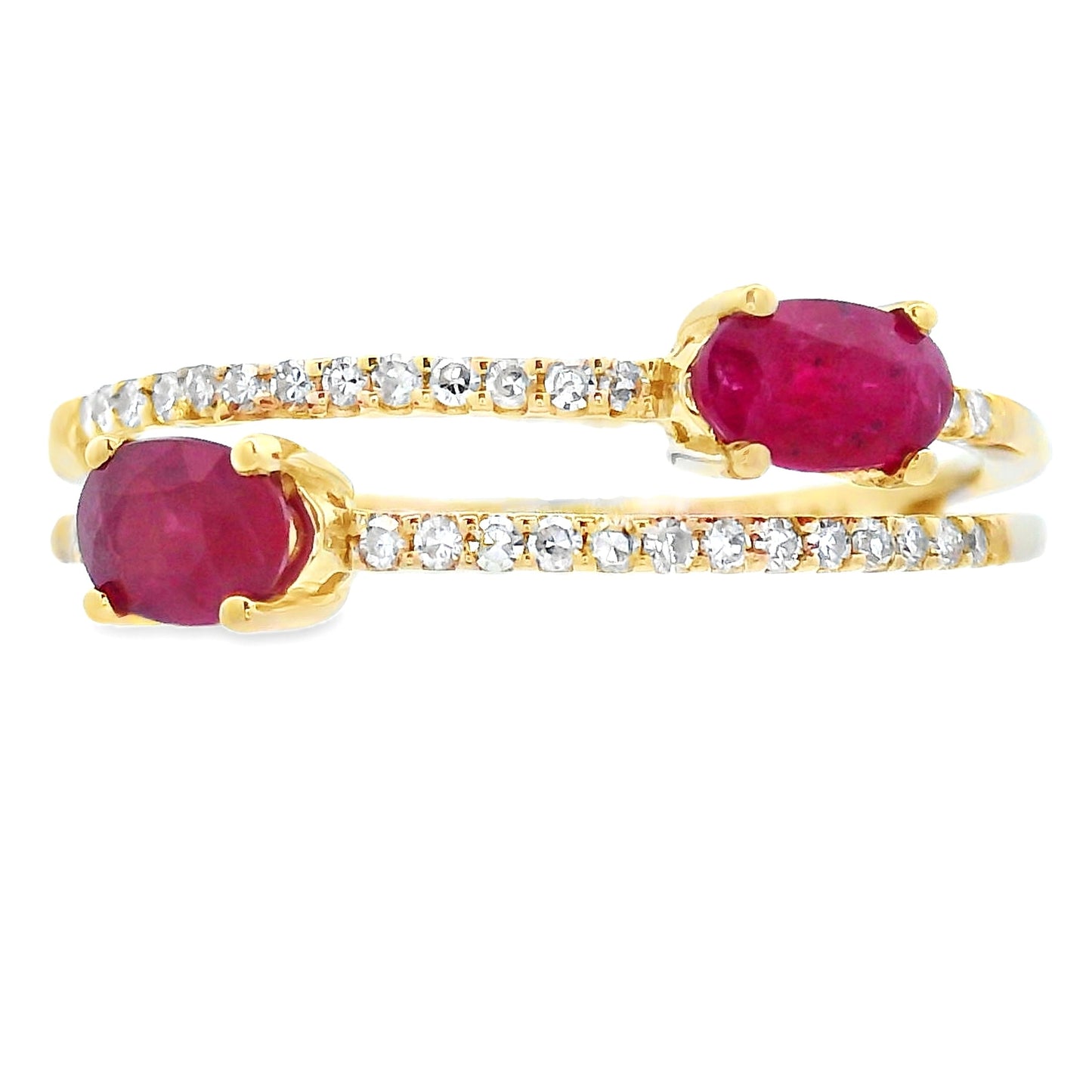 Natural .59ct Ruby Diamond Ring 14KT Yellow Gold Bids.com