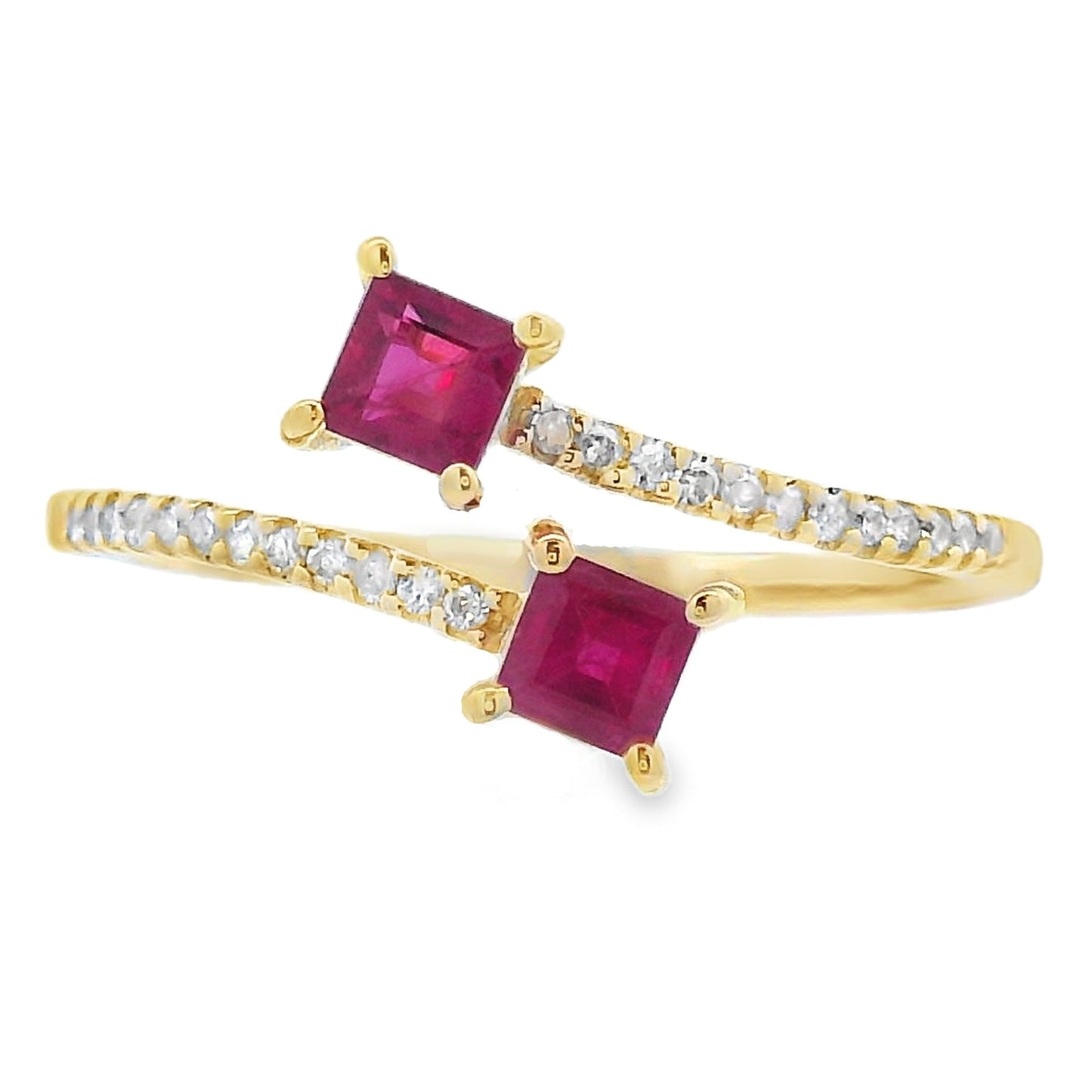 Natural .57ct Ruby Diamond Ring 14KT Yellow Gold Bids.com