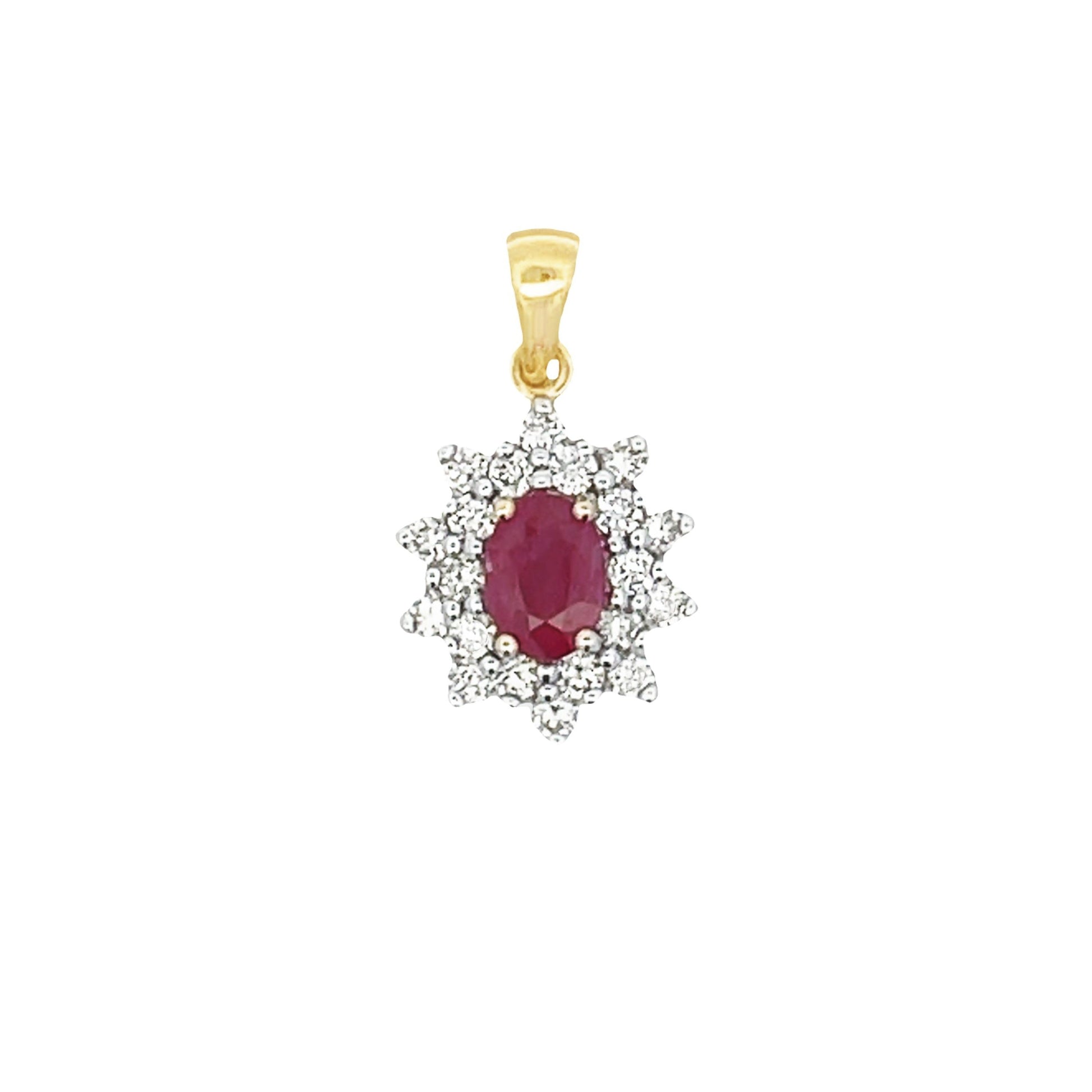 1.65ct Ruby Diamond Fashion Pendants 14KT Yellow Gold Bids.com