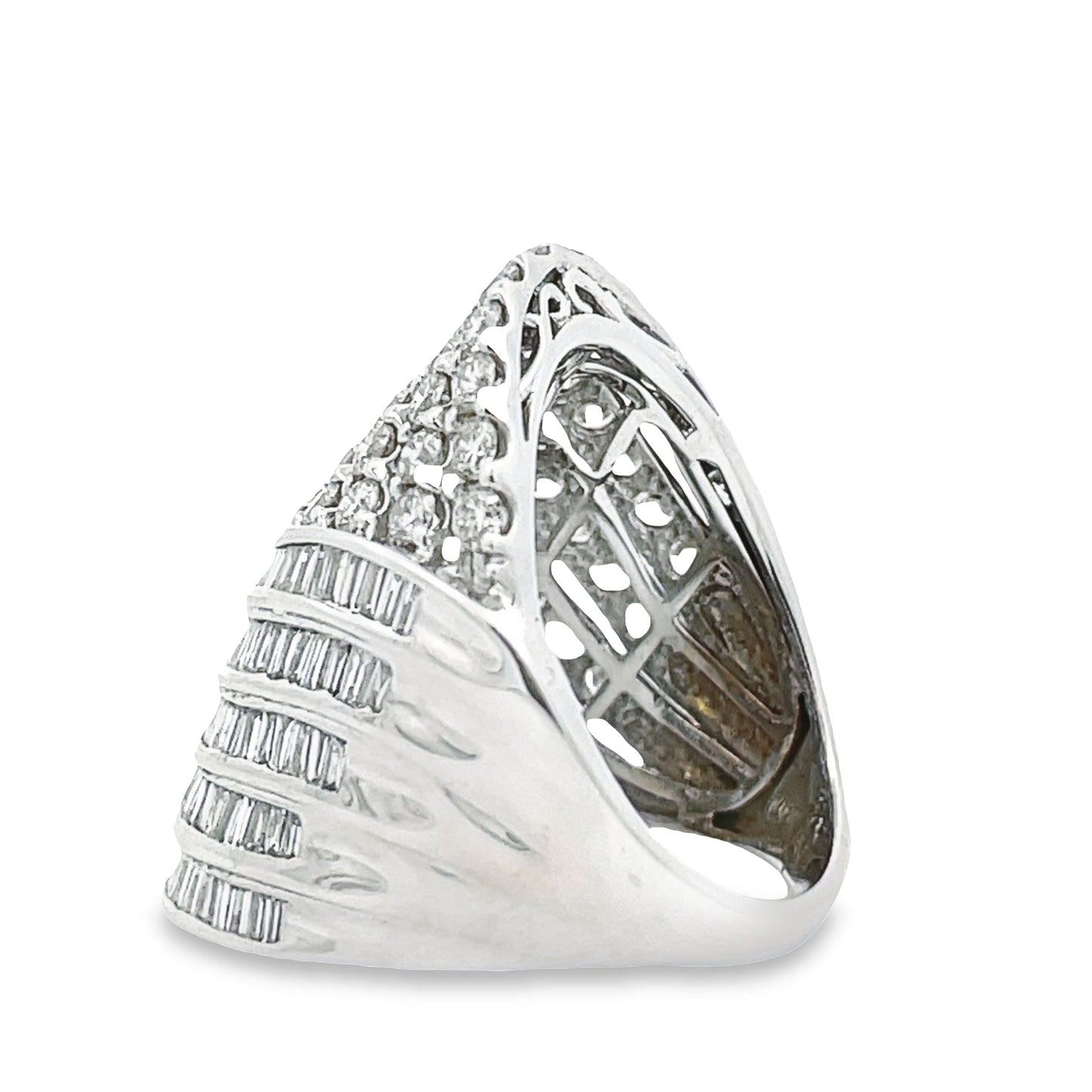 Natural 4.00ct Diamond Ring 10KT White Gold Bids.com