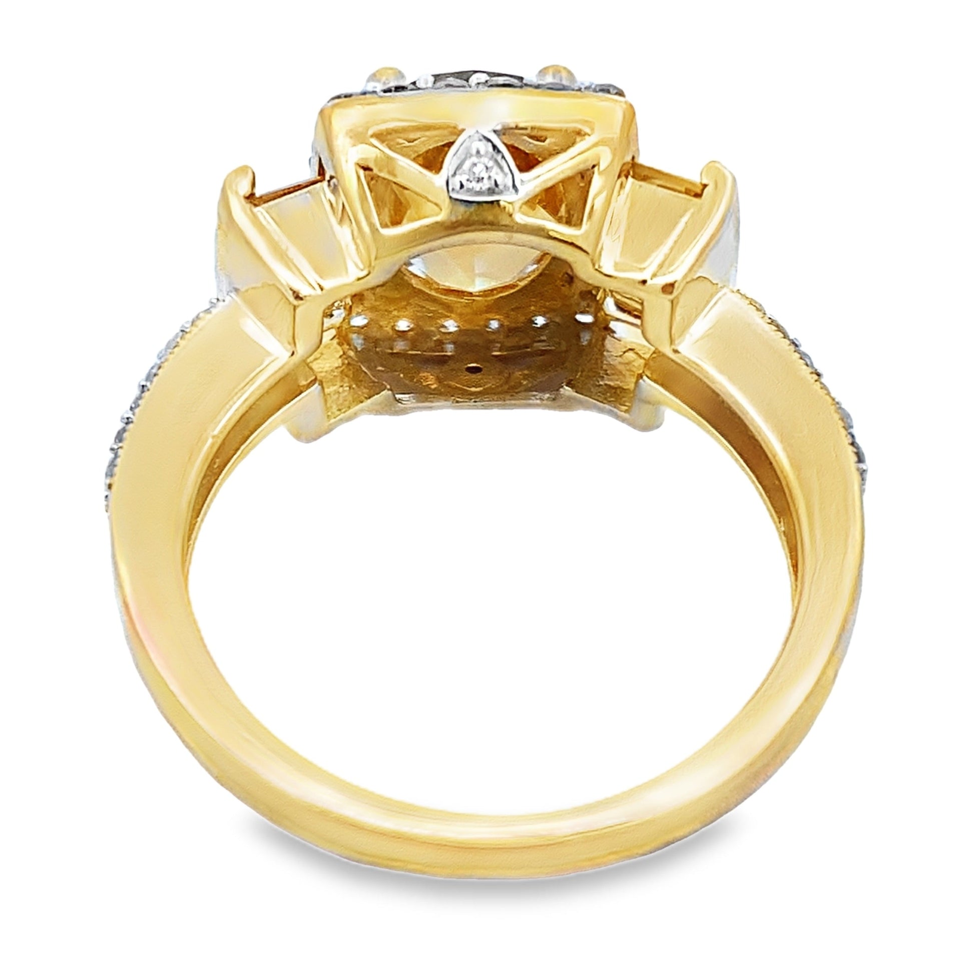 Genuine 2.47ct Citrine Diamond Ring 10KT Yellow Gold Bids.com