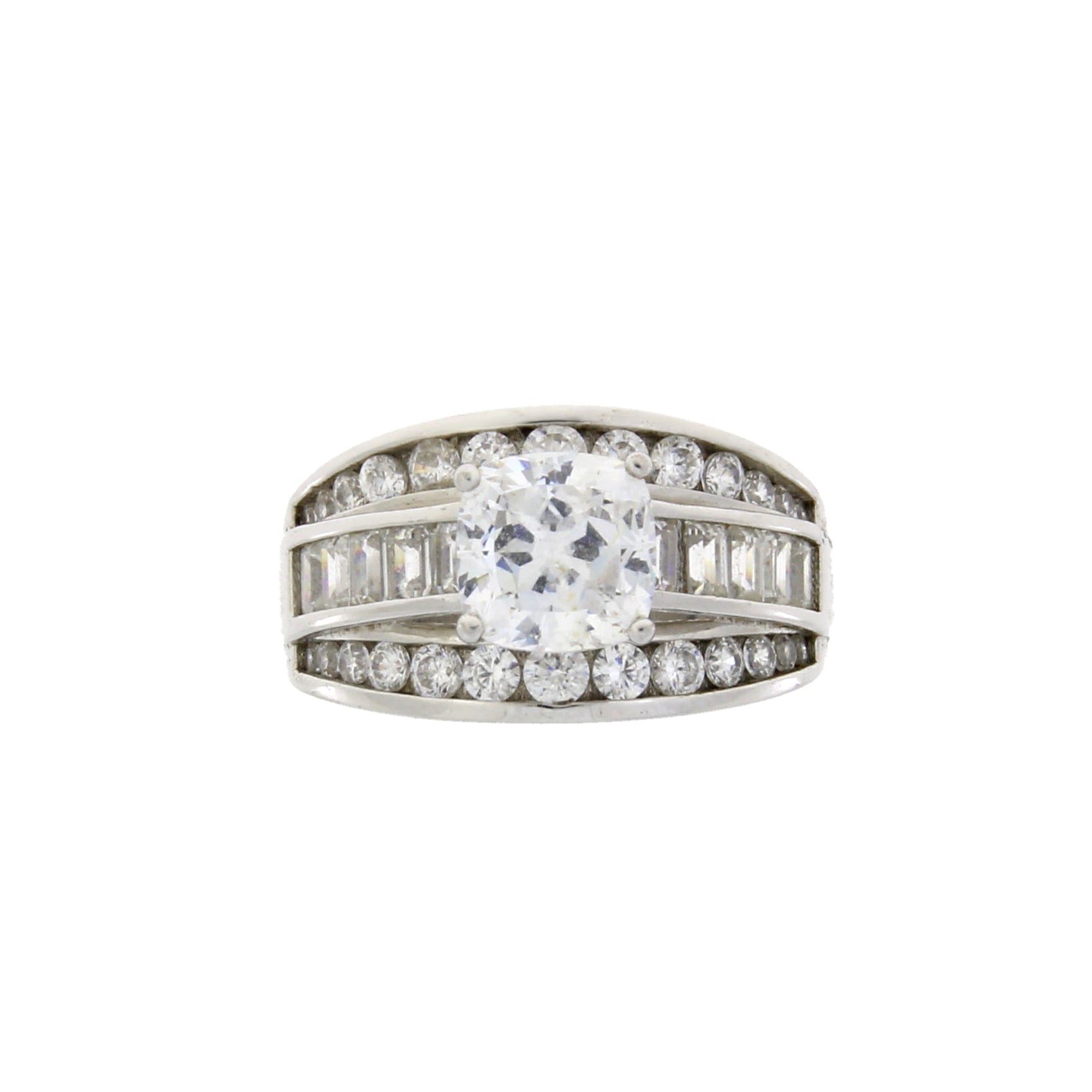 Natural Cubic Zirconium CZ SS Bridal Sterling Silver Bids.com