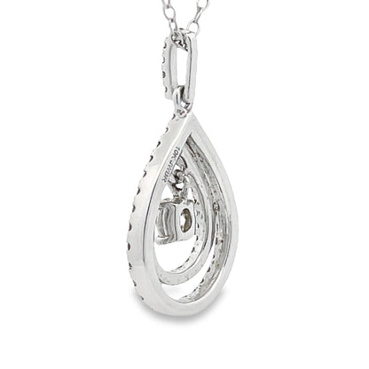 Genuine .77ct Diamond Fashion Pendants 10KT White Gold Bids.com
