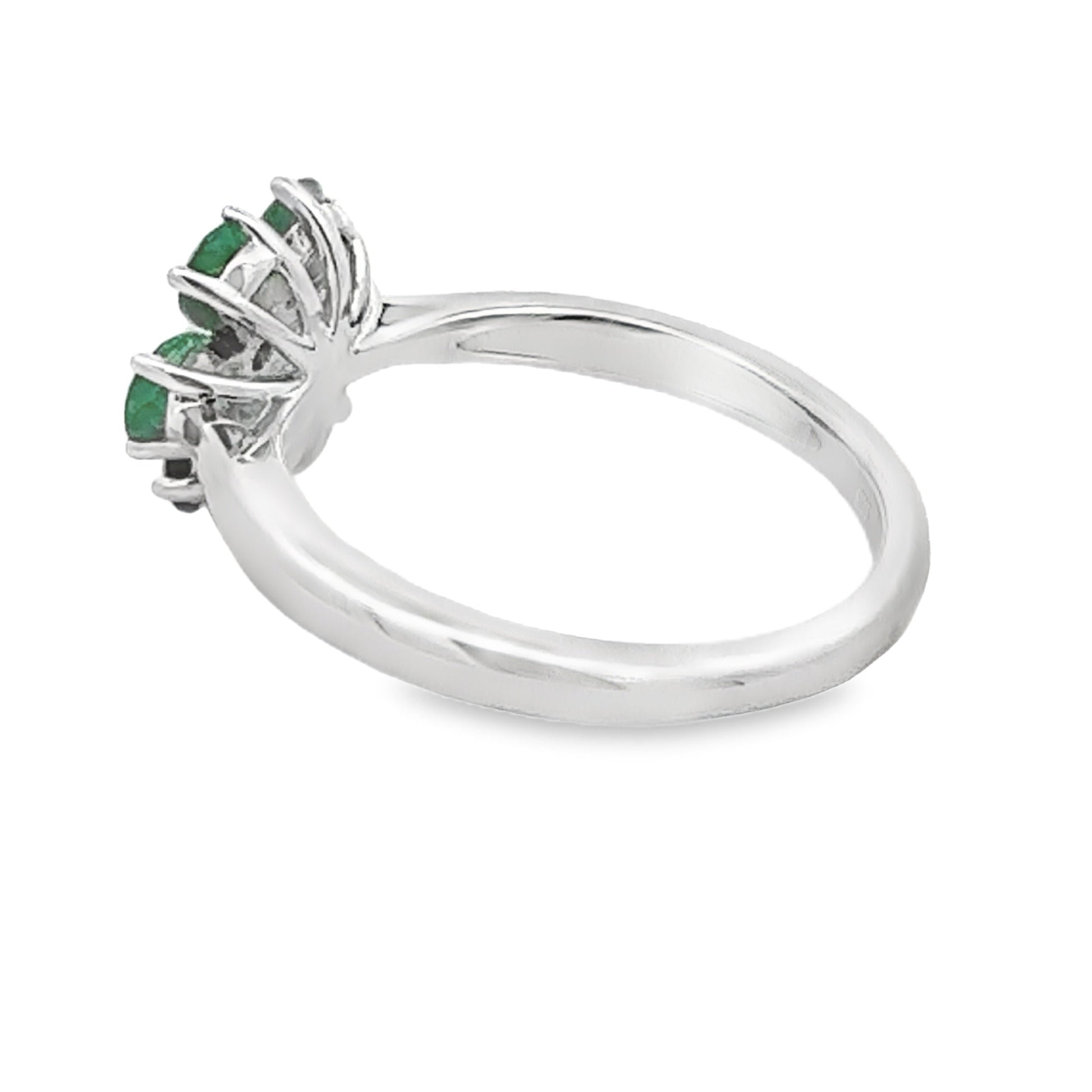 Genuine 1.14ct Emerald Zircon Ring Sterling Silver Bids.com