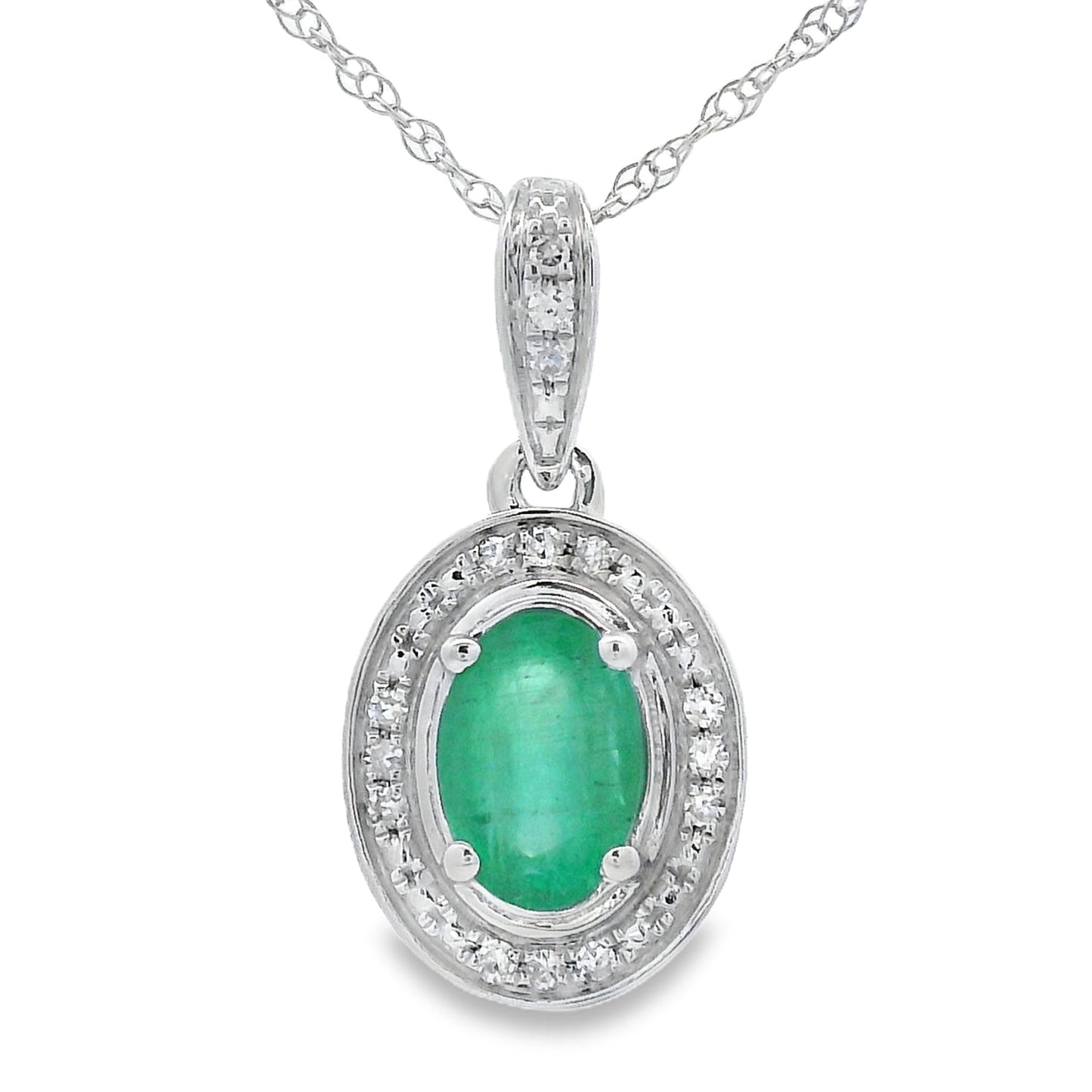 .46ct Emerald Diamond Fashion Pendants 10KT White Gold Bids.com