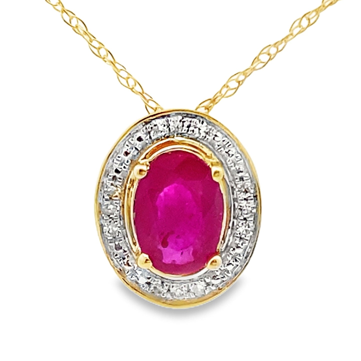 .63ct Ruby Diamond Fashion Pendants 10KT Yellow Gold Bids.com