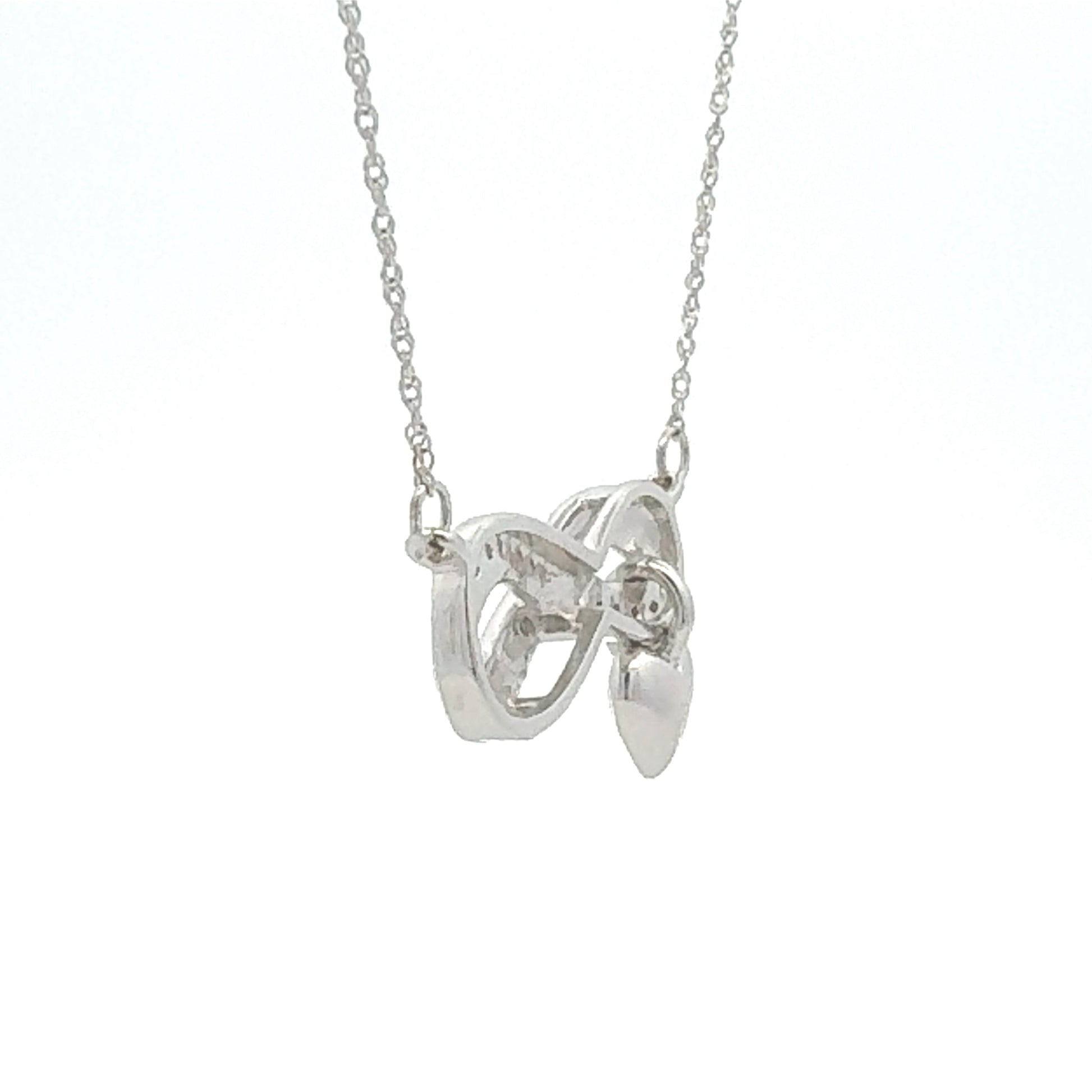 Natural .04ct Diamond Fashion Pendants Sterling Silver Bids.com