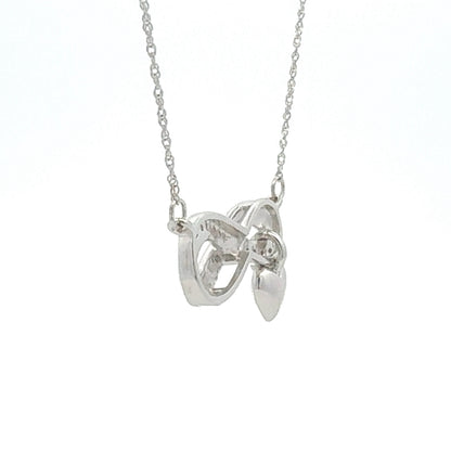 Natural .04ct Diamond Fashion Pendants Sterling Silver Bids.com