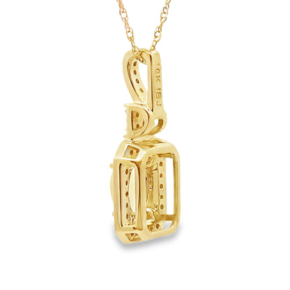 .06ct Opal Diamond Fashion Pendants 10KT Yellow Gold Bids.com