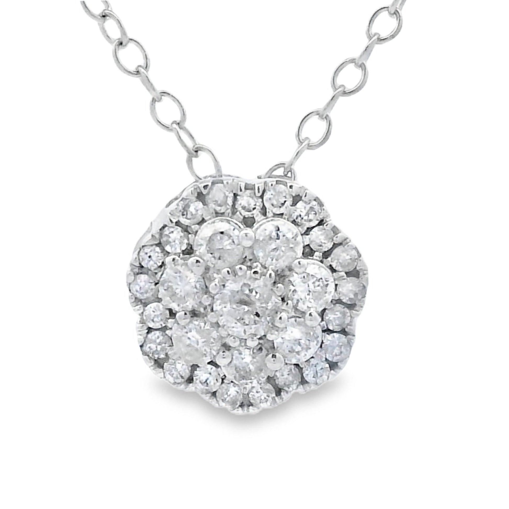 Natural .25ct Diamond Fashion Pendants 10KT White Gold Bids.com