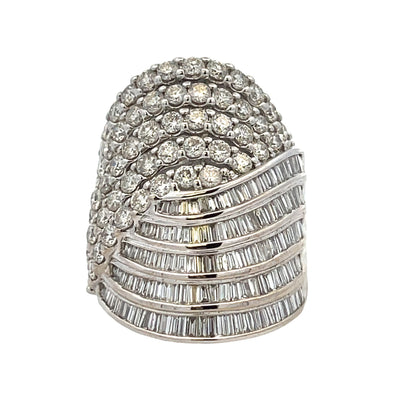 Natural 4.00ct Diamond Ring 10KT White Gold Bids.com