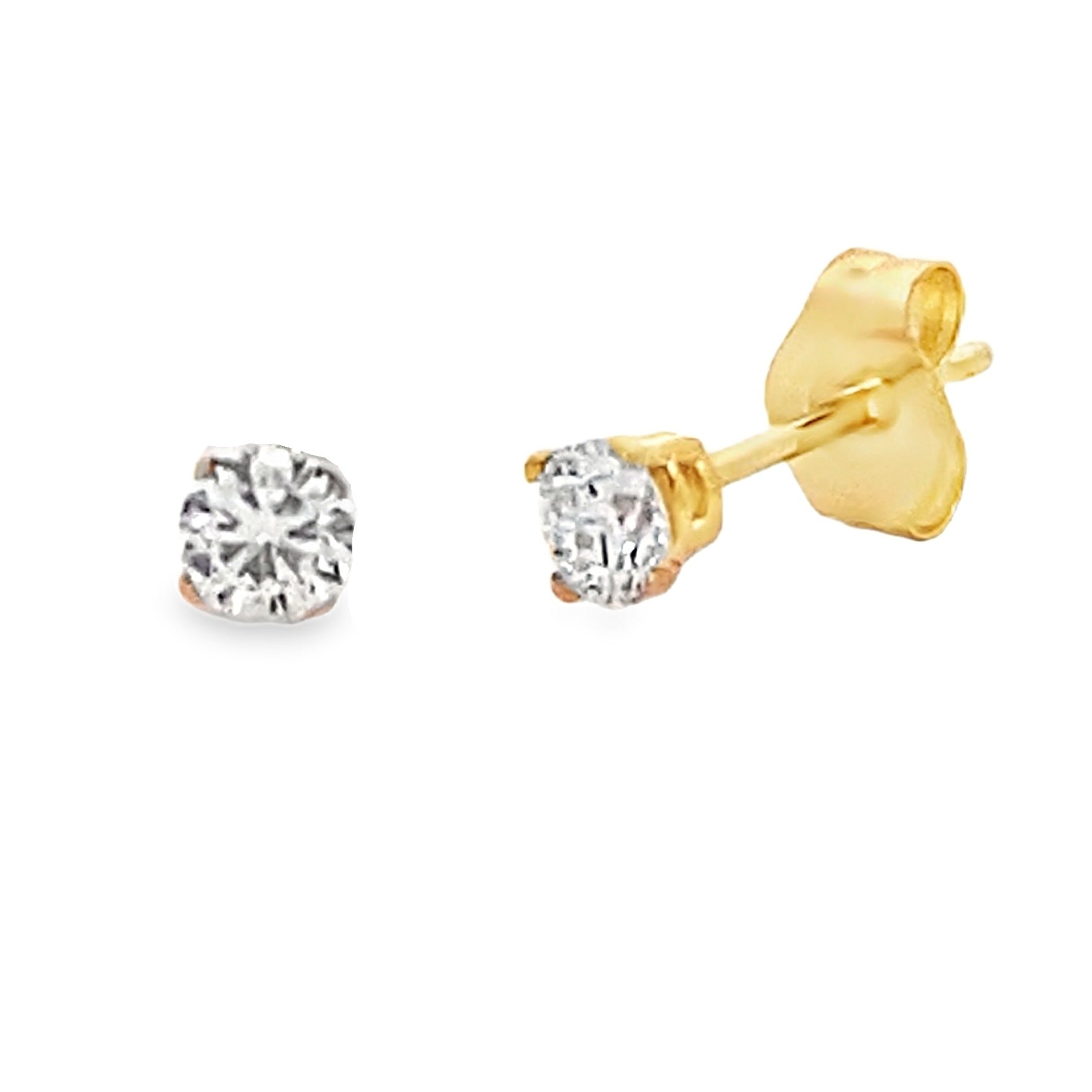 .25ct Lab Grown Diamond Stud Earrings 14KT Yellow Gold Bids.com