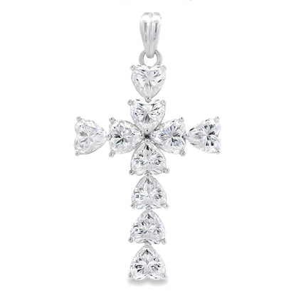 Moissanite Cross Religious Pendant Sterling Silver Bids.com