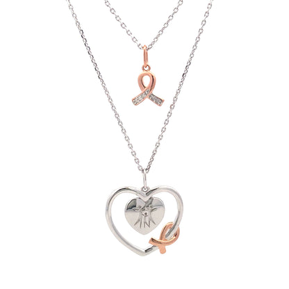 .02ct Diamond Heart Love Pendant Sterling Silver Bids.com