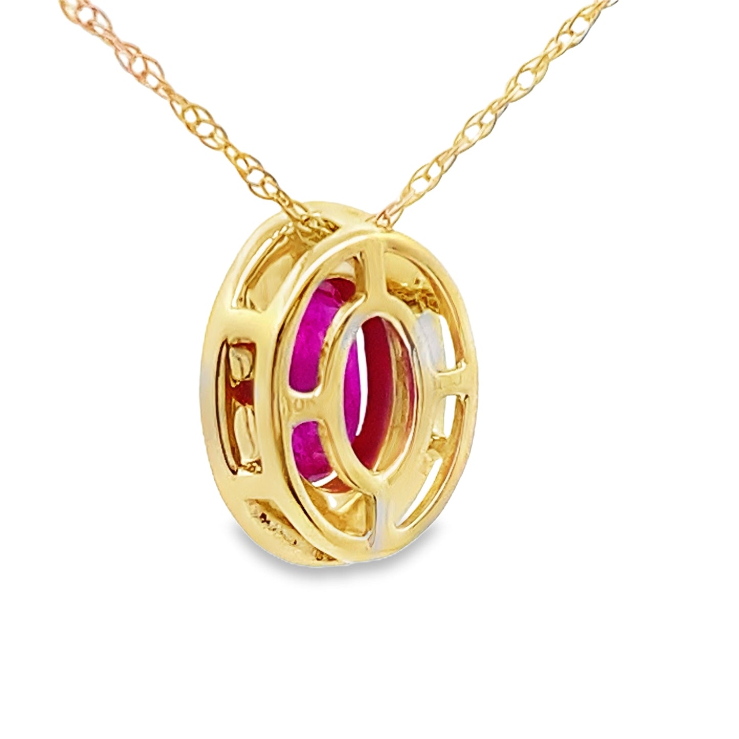 .63ct Ruby Diamond Fashion Pendants 10KT Yellow Gold Bids.com