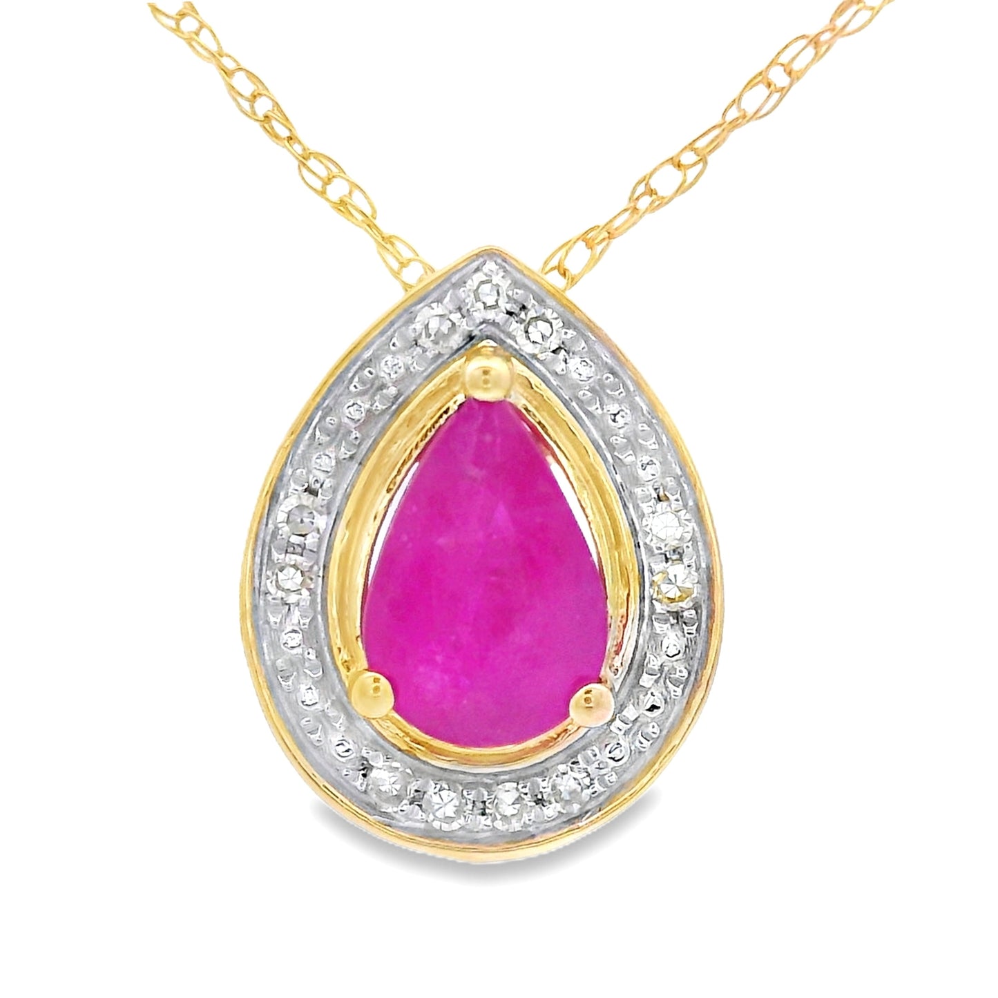 .53ct Ruby Diamond Fashion Pendants 10KT Yellow Gold Bids.com