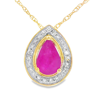 .53ct Ruby Diamond Fashion Pendants 10KT Yellow Gold Bids.com