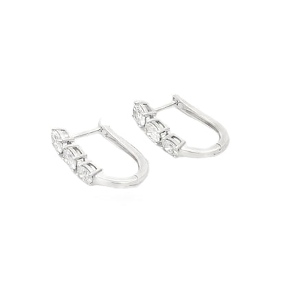 1.50ct Lab Grown Diamond Hoop Earrings 14KT White Gold Bids.com
