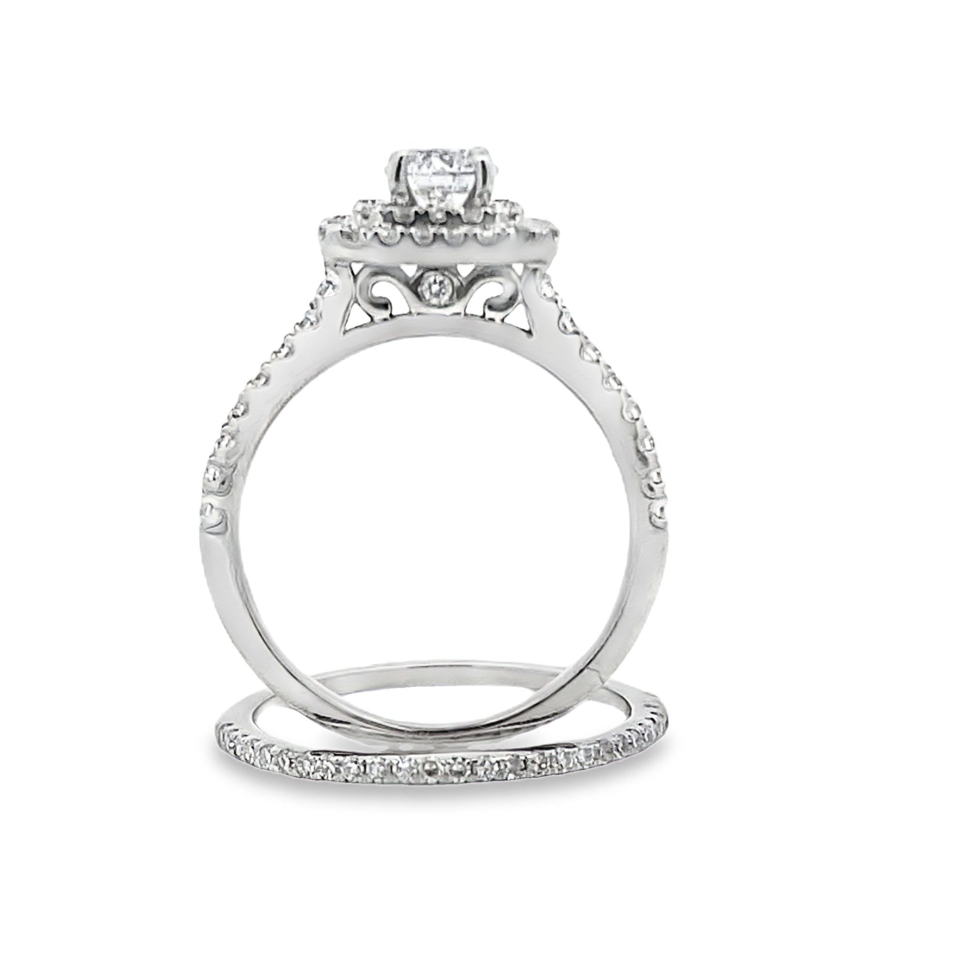 Lab Grown Diamond Fashion band rings 14KT White Gold Bids.com