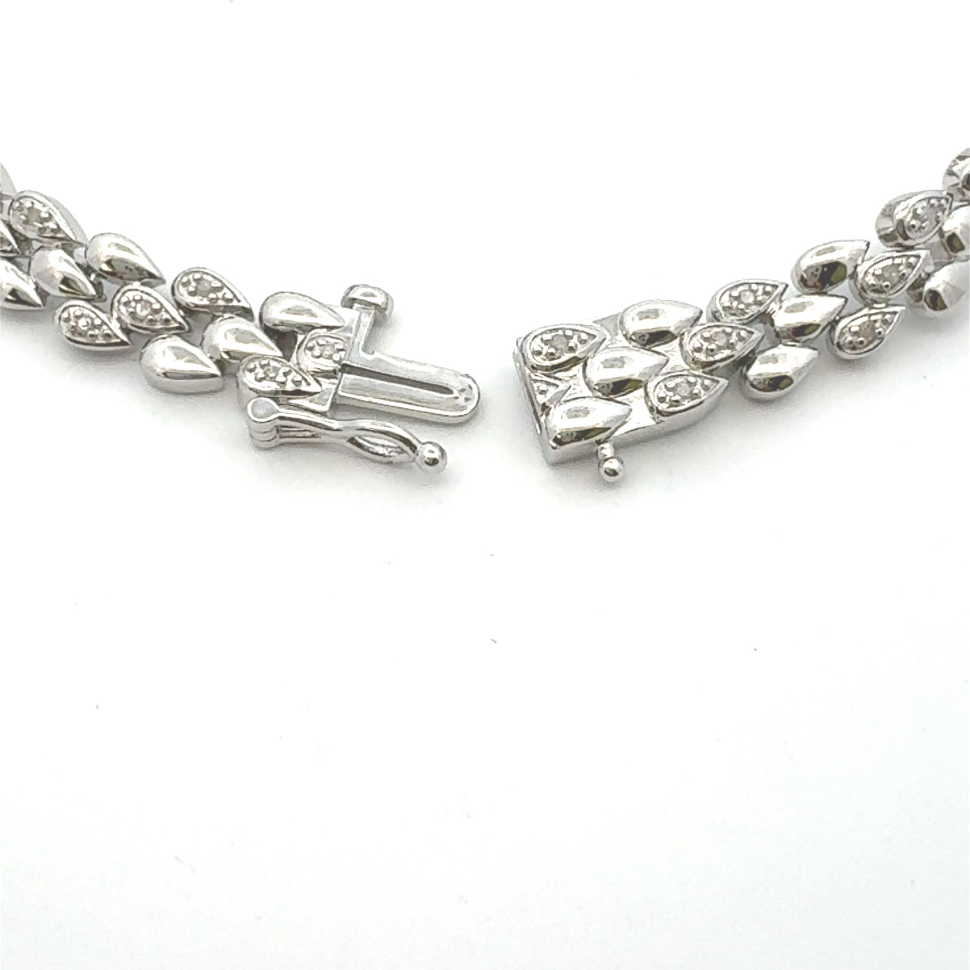 Genuine .25ct Diamond Tennis Bracelet Sterling Silver Bids.com